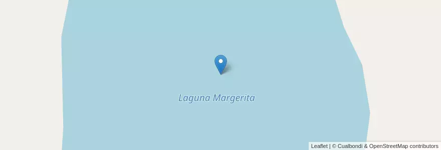 Mapa de ubicacion de Laguna Margerita en Argentinië, Departamento Ushuaia, Chili, Vuurland.