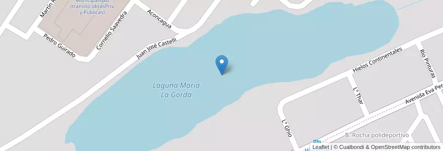 Mapa de ubicacion de Laguna María La Gorda en Argentina, Chile, Santa Cruz, Güer Aike, Municipio De Río Gallegos, Río Gallegos.