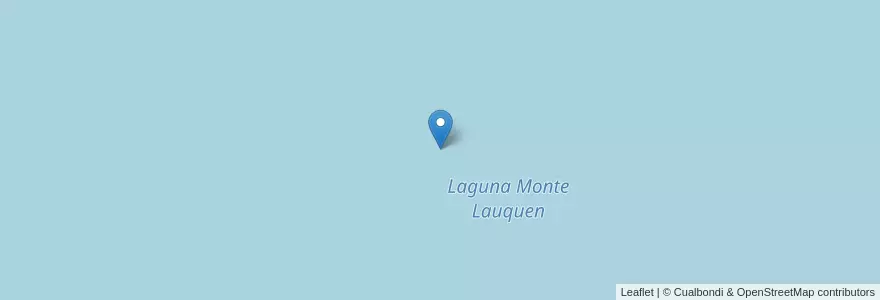 Mapa de ubicacion de Laguna Monte Lauquen en Arjantin, Buenos Aires, Partido De Puan.