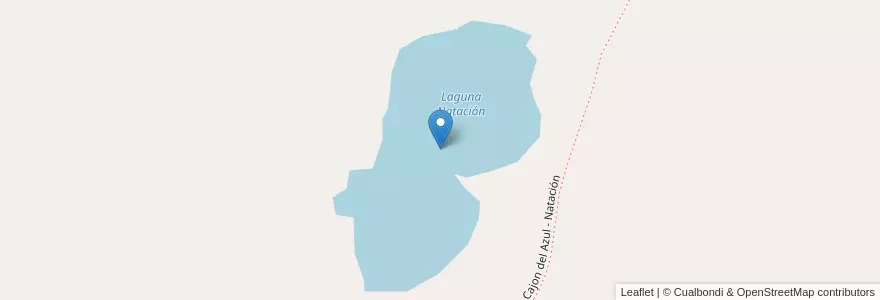 Mapa de ubicacion de Laguna Natación en アルゼンチン, チリ, リオネグロ州, Departamento Bariloche.