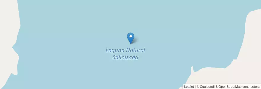 Mapa de ubicacion de Laguna Natural Salinizada en Argentinien, Chile, Chubut, Departamento Escalante, Rada Tilly.