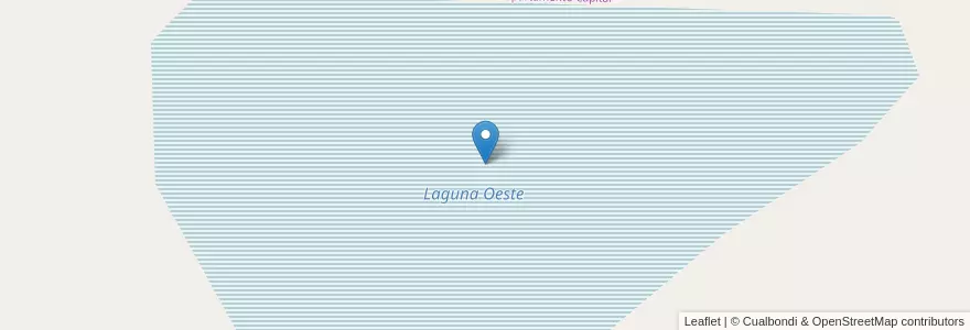 Mapa de ubicacion de Laguna Oeste en الأرجنتين, La Pampa, Municipio De Winifreda, Departamento Capital.