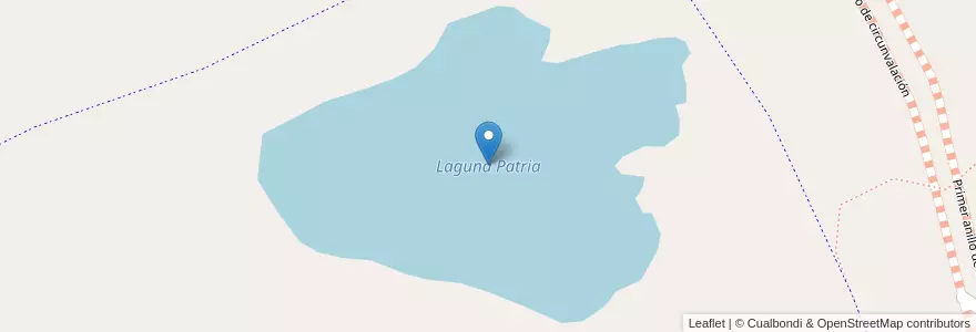 Mapa de ubicacion de Laguna Patria en Argentinien, Provinz Santa Cruz, Chile, Deseado, Bella Vista, Caleta Olivia.