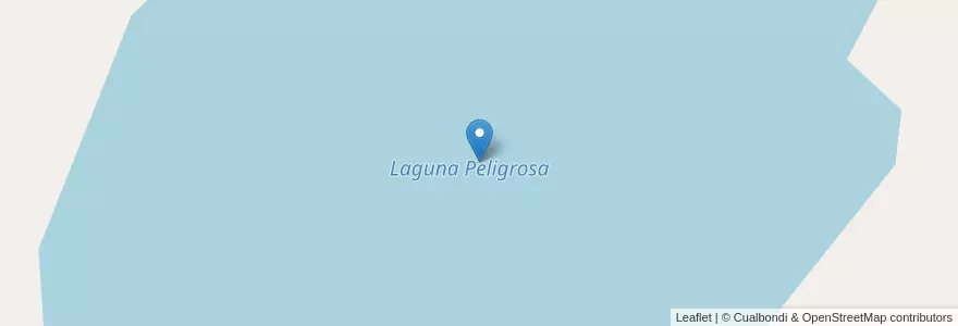 Mapa de ubicacion de Laguna Peligrosa en Arjantin, Chaco, Departamento San Fernando, Municipio De Basail.