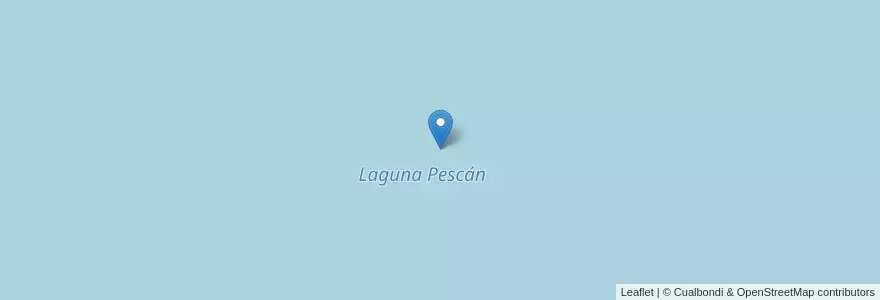 Mapa de ubicacion de Laguna Pescán en アルゼンチン, チリ, チュブ州, Departamento Río Senguer.