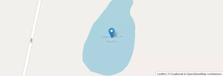 Mapa de ubicacion de Laguna Pichi Huitrú en Argentina, Santa Fe, Departamento General López, Municipio De Rufino.