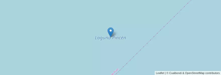 Mapa de ubicacion de Laguna Pincén en 아르헨티나, 부에노스아이레스주, Partido De Puan.