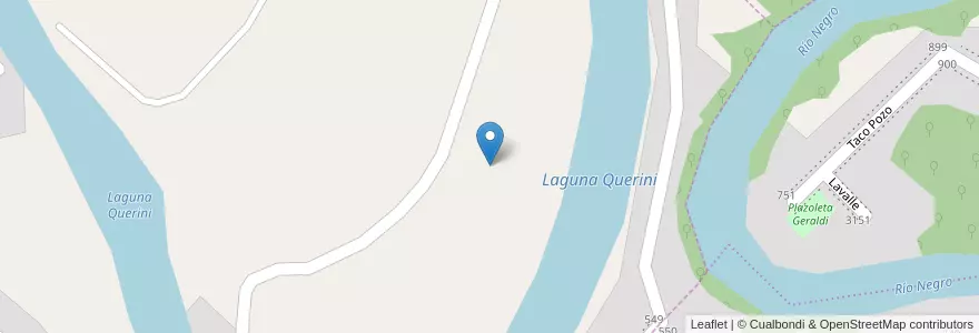 Mapa de ubicacion de Laguna Querini en Arjantin, Chaco, Departamento San Fernando, Municipio De Fontana, Fontana.