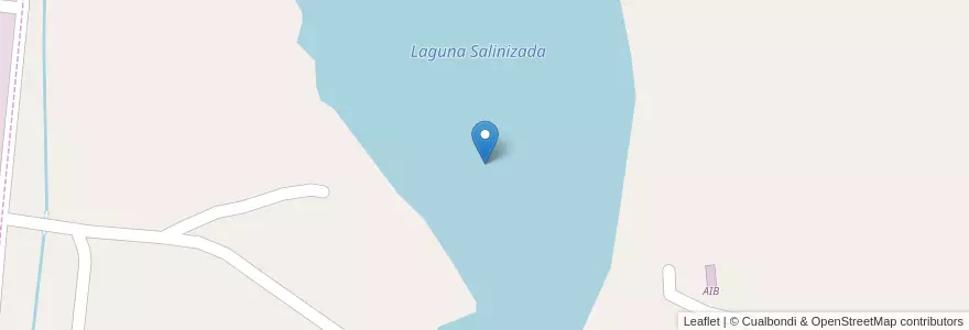Mapa de ubicacion de Laguna Salinizada en Argentina, Chile, Wilayah Santa Cruz, Comisión De Fomento De Cañadón Seco, Deseado.