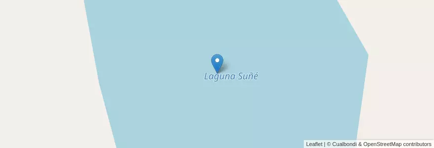 Mapa de ubicacion de Laguna Suñé en Argentina, Chile, Chubut, Departamento Río Senguer.