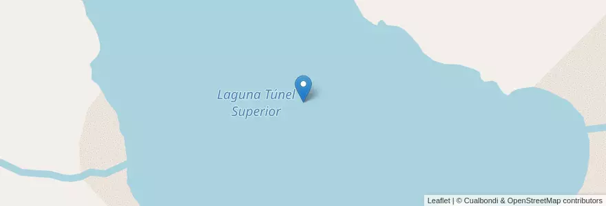 Mapa de ubicacion de Laguna Túnel Superior en آرژانتین, منطقه ماژلان و جنوبگان شیلی, شیلی, استان سانتا کروس، آرژانتین, Lago Argentino.