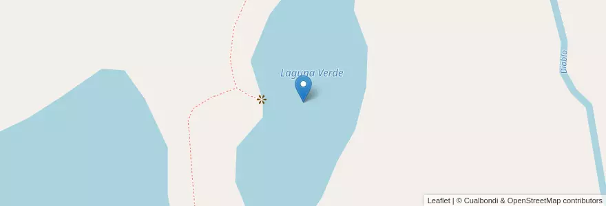 Mapa de ubicacion de Laguna Verde en Argentina, Cile, Provincia Di Santa Cruz, Lago Argentino.