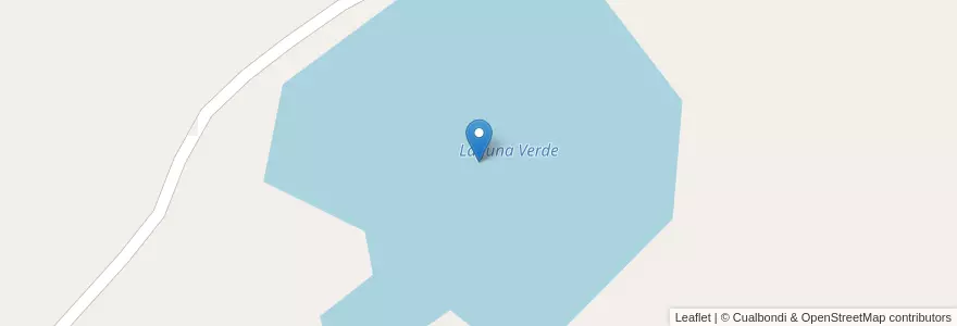 Mapa de ubicacion de Laguna Verde en 아르헨티나, 칠레, 네우켄주, Departamento Zapala.