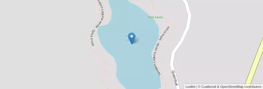 Mapa de ubicacion de Laguna Verde en Argentina, Cile, Provincia Di Neuquén, Departamento Los Lagos, Villa La Angostura, Villa La Angostura.