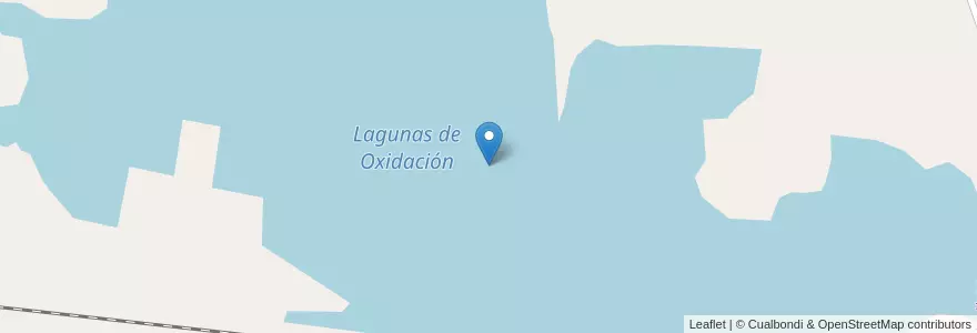 Mapa de ubicacion de Lagunas de Oxidación en Argentina, Chile, Wilayah Santa Cruz, Las Heras, Deseado.