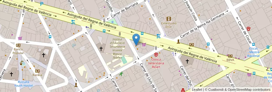 Mapa de ubicacion de L'Alquimista en スペイン, バレンシア州, València / Valencia, Comarca De València, València.