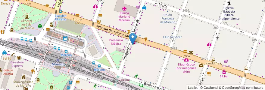 Mapa de ubicacion de L'altra Salud en Аргентина, Буэнос-Айрес, Partido De Moreno, Moreno.