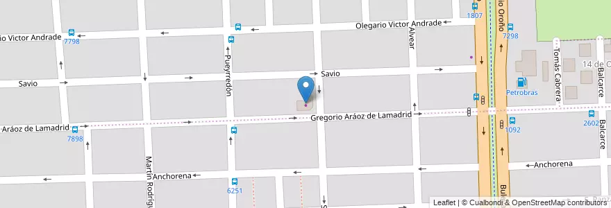 Mapa de ubicacion de Lamadrid en Arjantin, Santa Fe, Departamento Rosario, Municipio De Rosario, Rosario.