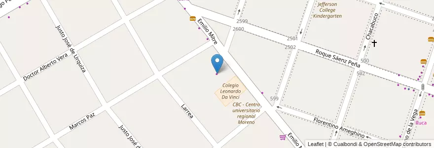 Mapa de ubicacion de Lamagnolia en Arjantin, Buenos Aires, Partido De Moreno, Moreno.