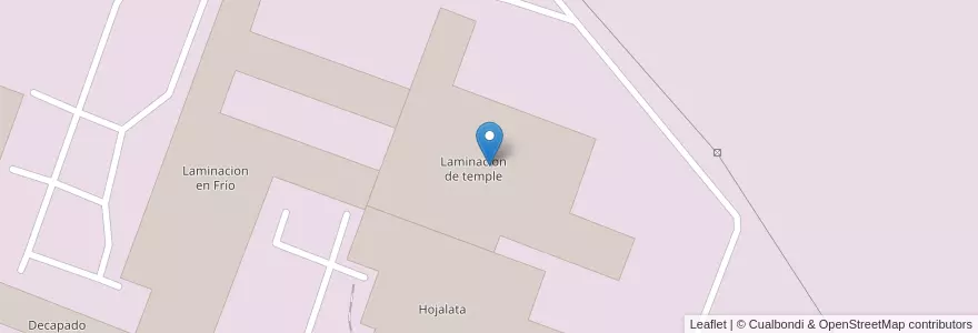 Mapa de ubicacion de Laminacion de temple en Argentina, Provincia Di Buenos Aires, Partido De Ramallo.