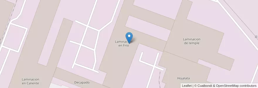 Mapa de ubicacion de Laminacion en Frío en Argentine, Province De Buenos Aires, Partido De Ramallo.