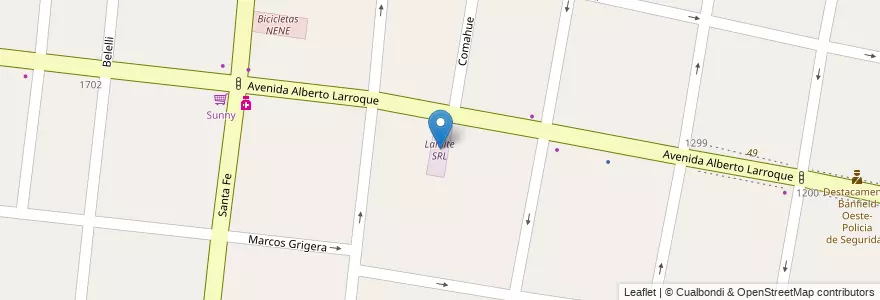 Mapa de ubicacion de Lamite SRL en Аргентина, Буэнос-Айрес, Partido De Lomas De Zamora, Banfield.