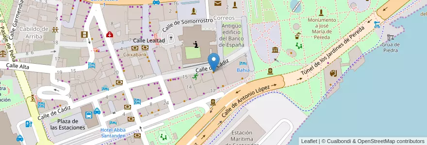 Mapa de ubicacion de Lamona en Испания, Кантабрия, Кантабрия, Santander, Santander.