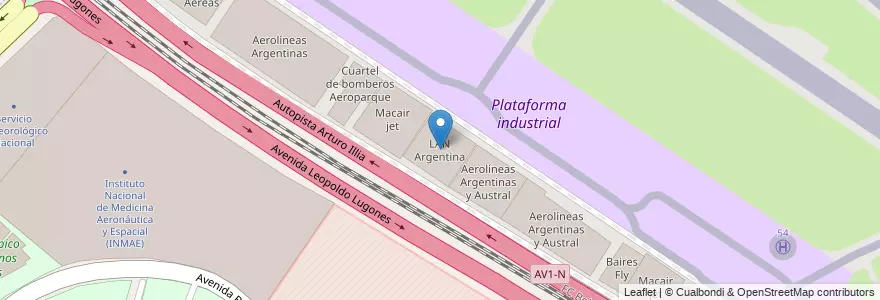 Mapa de ubicacion de LAN Argentina, Palermo en アルゼンチン, Ciudad Autónoma De Buenos Aires, ブエノスアイレス, Comuna 14.