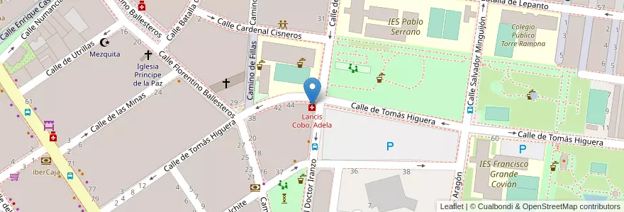 Mapa de ubicacion de Lancis Cobo, Adela en اسپانیا, Aragón, ساراگوسا, Zaragoza, ساراگوسا.