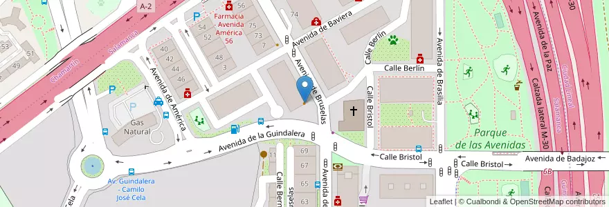 Mapa de ubicacion de L'Andecha en Sepanyol, Comunidad De Madrid, Comunidad De Madrid, Área Metropolitana De Madrid Y Corredor Del Henares, Madrid.