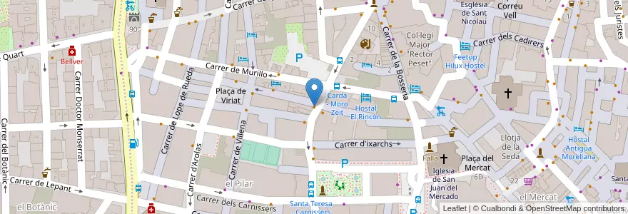 Mapa de ubicacion de L'Angolo Der Grillo en スペイン, バレンシア州, València / Valencia, Comarca De València, València.