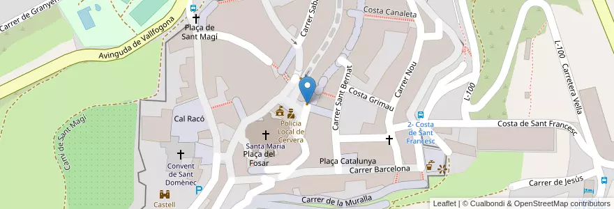 Mapa de ubicacion de L'Antic Forn en 스페인, Catalunya, 레리다, Segarra, Cervera.