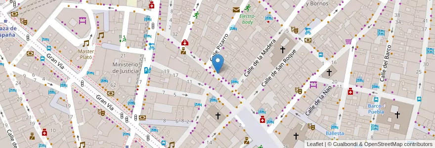 Mapa de ubicacion de Laocoonte en Испания, Мадрид, Мадрид, Área Metropolitana De Madrid Y Corredor Del Henares, Мадрид.