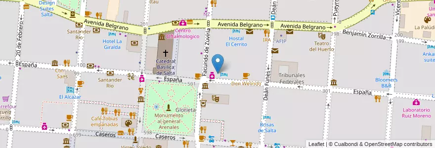 Mapa de ubicacion de LaPosta en 아르헨티나, Salta, Capital, Municipio De Salta, Salta.