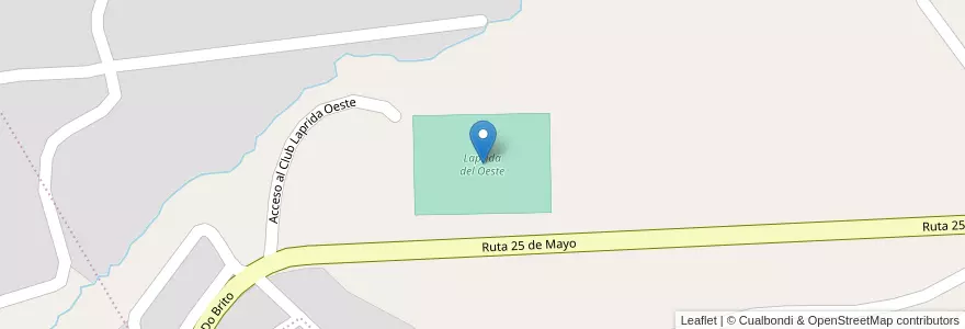 Mapa de ubicacion de Laprida del Oeste en Arjantin, Şili, Chubut, Departamento Escalante, Comodoro Rivadavia.