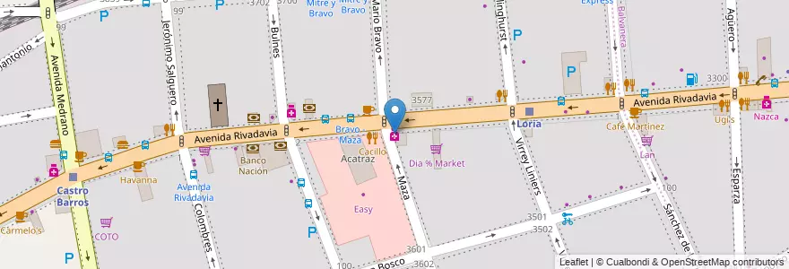 Mapa de ubicacion de Larocca, Almagro en Argentine, Ciudad Autónoma De Buenos Aires, Comuna 5, Buenos Aires.