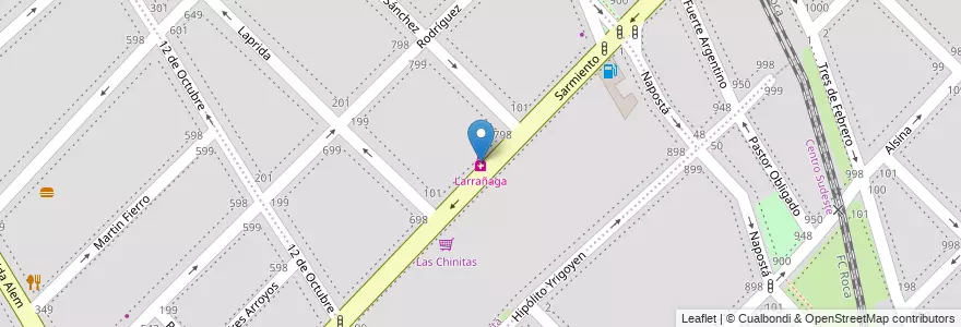Mapa de ubicacion de Larrañaga en Arjantin, Buenos Aires, Partido De Bahía Blanca, Bahía Blanca.