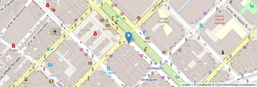 Mapa de ubicacion de L'Arte del Gelato en 西班牙, Catalunya, Barcelona, Barcelonès, Barcelona.