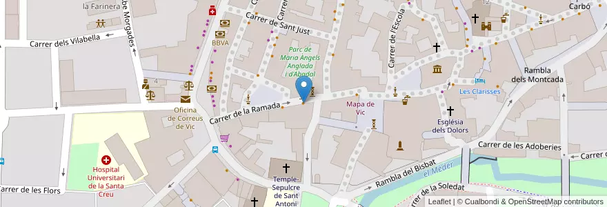 Mapa de ubicacion de l'Artigiano en 스페인, Catalunya, Barcelona, Osona, Vic.