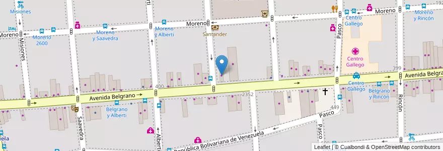 Mapa de ubicacion de L'Artisan, Balvanera en アルゼンチン, Ciudad Autónoma De Buenos Aires, Comuna 3, ブエノスアイレス.