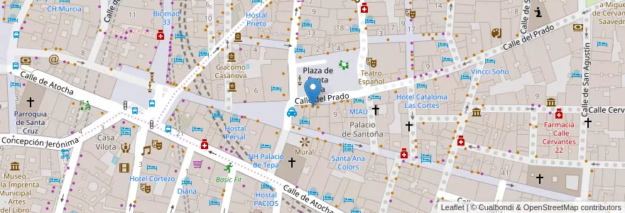 Mapa de ubicacion de Las 10 Tapas De Santa Ana en España, Comunidad De Madrid, Comunidad De Madrid, Área Metropolitana De Madrid Y Corredor Del Henares, Madrid.