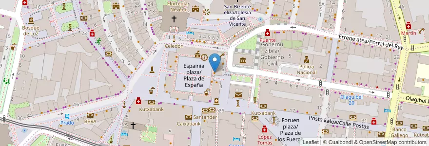 Mapa de ubicacion de Las 3 B en スペイン, バスク州, Araba/Álava, Gasteizko Kuadrilla/Cuadrilla De Vitoria, Vitoria-Gasteiz.
