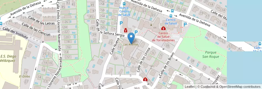 Mapa de ubicacion de Las Ardillas en 스페인, Comunidad De Madrid, Comunidad De Madrid, Cuenca Del Guadarrama, Torrelodones.