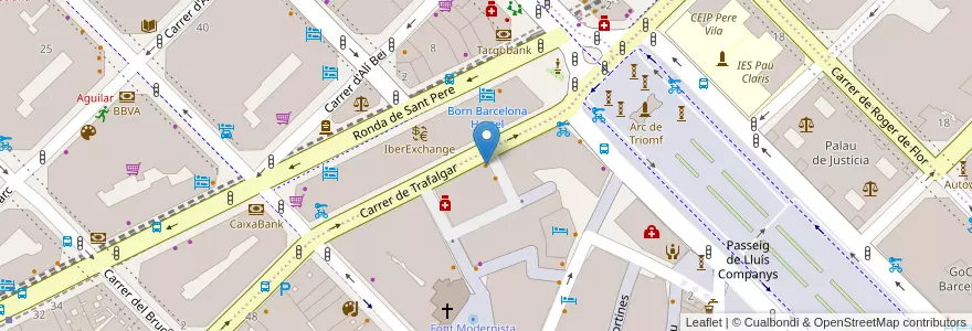 Mapa de ubicacion de Las Artes Sanas en Spagna, Catalunya, Barcelona, Barcelonès, Barcelona.