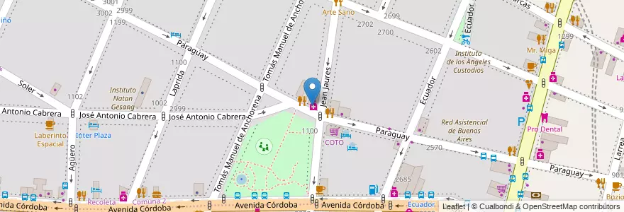 Mapa de ubicacion de Las Boticarias, Recoleta en Argentinië, Ciudad Autónoma De Buenos Aires, Comuna 2, Buenos Aires.