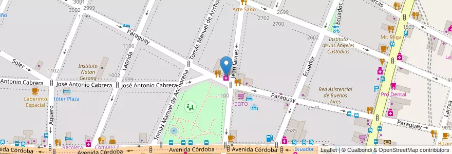 Mapa de ubicacion de Las Boticarias, Recoleta en Argentinien, Ciudad Autónoma De Buenos Aires, Comuna 2, Buenos Aires.