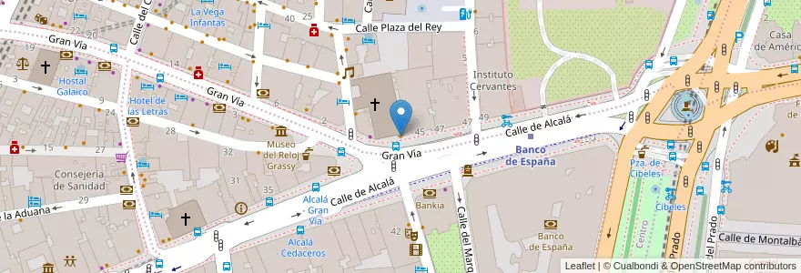 Mapa de ubicacion de Las Bóvedas de Cibeles en Espagne, Communauté De Madrid, Communauté De Madrid, Área Metropolitana De Madrid Y Corredor Del Henares, Madrid.