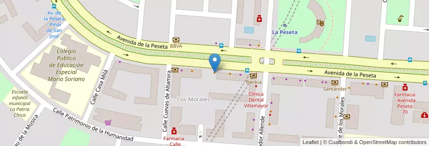 Mapa de ubicacion de Las Brasas de Morales en Spagna, Comunidad De Madrid, Comunidad De Madrid, Área Metropolitana De Madrid Y Corredor Del Henares.