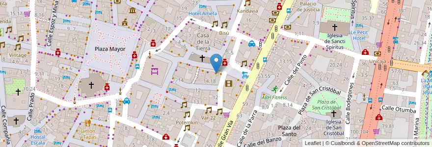 Mapa de ubicacion de Las Bravas en Spain, Castile And León, Salamanca, Campo De Salamanca, Salamanca.
