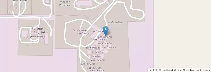 Mapa de ubicacion de Las Camelias en Argentinië, Entre Ríos, Departamento Villaguay, Distrito Lucas Al Sud, Villaguay.